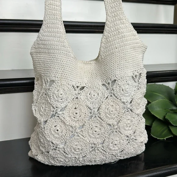 The Sak Cream Crochet Tote Bag - Picture 4 of 9